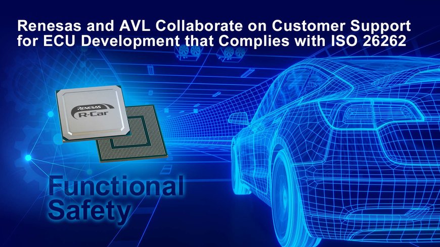 Renesas and AVL Software and Functions Collaborate on Customer Support for Functional Safety to Develop Automotive ECUs That Comply with ISO 26262
